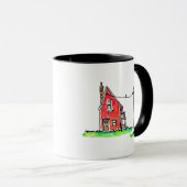 Kleines Rotes Haus mit Power Tasse (VorderseiteRechts)