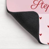Kleines rotes Heizt rosa Name Mauspad (Ecke)
