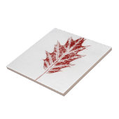 Kleines, rotes Herbstblatt Fliese (Seite)