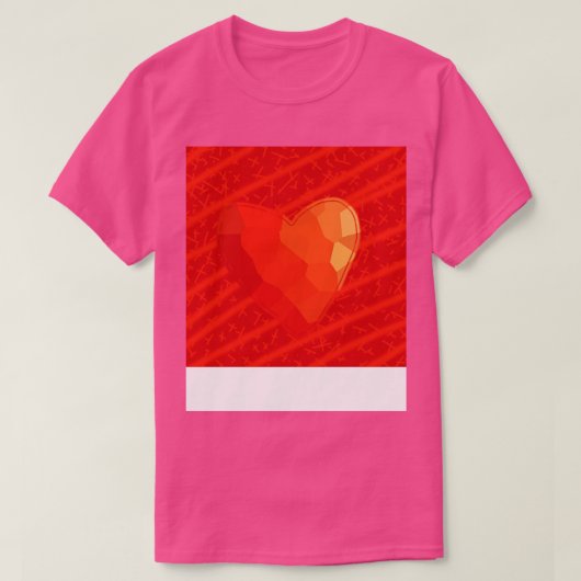 Kleines rotes Herz auf Rot T-Shirt (Design vorne)