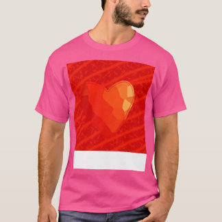 Kleines rotes Herz auf Rot T-Shirt