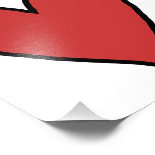 Kleines Rotes Herz der Liebe 10 Fotodruck (Ecke)