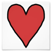 Kleines Rotes Herz der Liebe 10 Fotodruck (Vorne)