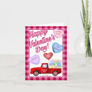 Kleines rotes LKW-Valentinstagskarte Karte
