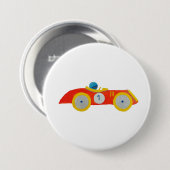 Kleines rotes Roadster-Rennwagen-Kinder1. Button (Vorne & Hinten)