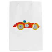 Kleines rotes Roadster-Rennwagen-Kinder1. Mittlere Geschenktüte (Vorderseite)