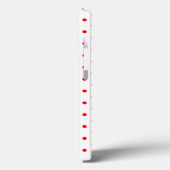 Kleines rotes Tupfenmuster Case-Mate iPhone Hülle (Rückseite / Links)