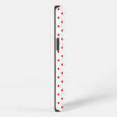Kleines rotes Tupfenmuster iPhone Hülle (Rechte Seite)