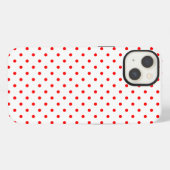 Kleines rotes Tupfenmuster iPhone Hülle (Rückseite (Horizontal))