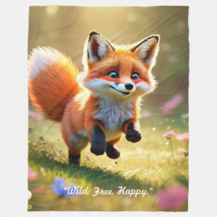 "Kleines Rotfuchs-Spiel" Fleecedecke