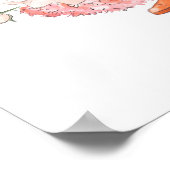 Kleines Rothaarmädchen mit Bunnies-Blume-Poster Poster (Ecke)