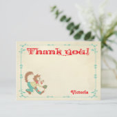 Kleines Rotkäppchen danken Ihnen zu merken Einladung (Stehend Vorderseite)