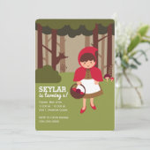 Kleines Rotkäppchen Einladung (Stehend Vorderseite)