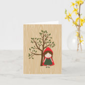 Kleines Rotkäppchen Karte (Gelbe Blume)