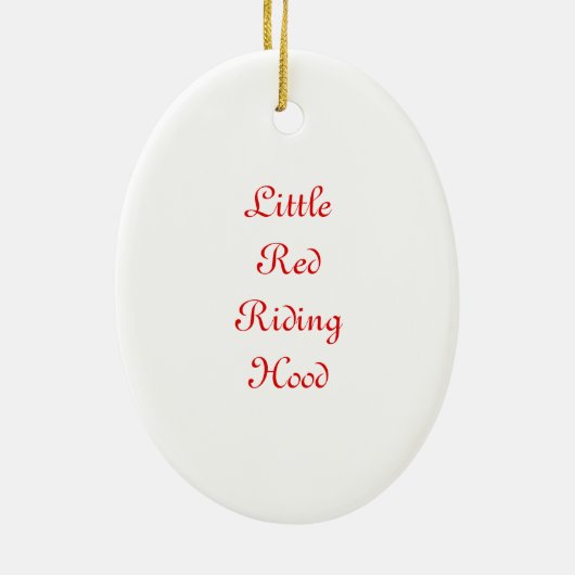 Kleines Rotkäppchen Keramik Ornament (Hinten)