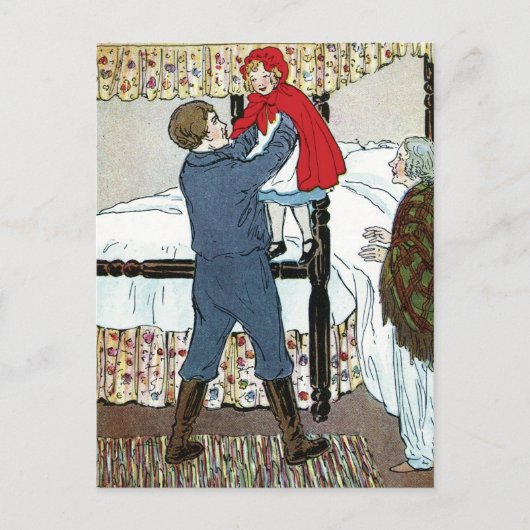 Kleines Rotkäppchen: Wenig rotes Safe Postkarte (Vorderseite)