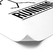 Kleines Running-Strichmännchen Poster (Ecke)