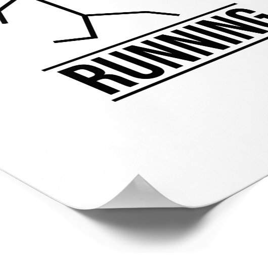 Kleines Running-Strichmännchen Poster (Ecke)