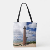 Kleines Sable Lighthouse auf der ganzen Tasche (Rückseite)
