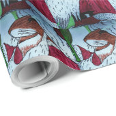 KLEINES SANTA-MAUSverpackungspapier Geschenkpapier (Rolleneckpunkt)