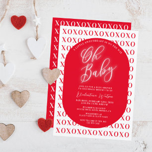 Kleines Schatz auf dem Weg zur Valentinstag-Baby-P Einladung