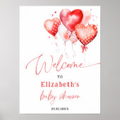 Kleines Schatz-Valentins-Baby-Dusch-Empfang Poster (Vorne)