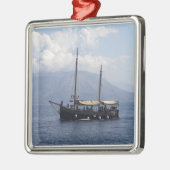 Kleines Schiff Silbernes Ornament (Links)