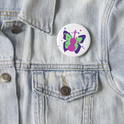 Kleines Schmetterlings-Violinen-Kind Button (Beispiel)