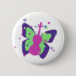 Kleines Schmetterlings-Violinen-Kind Button