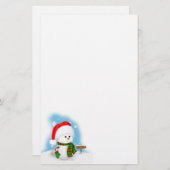 Kleines Schneemann-Briefpapier Briefpapier (Vorne/Hinten)