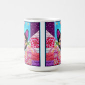 Kleines Schwarz-Weiß-Kätzchen, wie Design Kaffeetasse (Mittel)