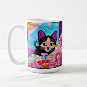 Kleines Schwarz-Weiß-Kätzchen, wie Design Kaffeetasse