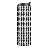 Kleines Schwarzes Kätzchen-Muster Thermosbecher (Nach links gedreht)