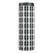 Kleines Schwarzes Kätzchen-Muster Thermosbecher (Rückseite)