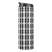Kleines Schwarzes Kätzchen-Muster Thermosbecher (Nach rechts gedreht)