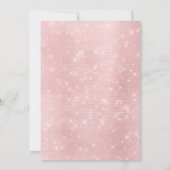 Kleines schwarzes Kleid Blush Pink Hen's Party Einladung (Rückseite)