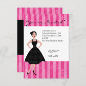 kleines schwarzes Kleid Einladung (Vorne/Hinten)