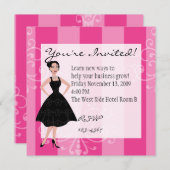 kleines schwarzes Kleid Einladung (Vorne/Hinten)