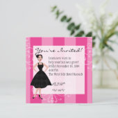 kleines schwarzes Kleid Einladung (Stehend Vorderseite)