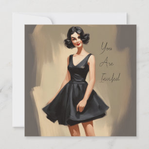 Kleines schwarzes Kleid (LBD): Unterhobene Schönhe Einladung
