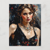Kleines schwarzes Kleid Postkarte (Vorderseite)