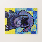 Kleines schwarzes Labor-Welpe-Quilt wie Design Puzzle (Horizontal)