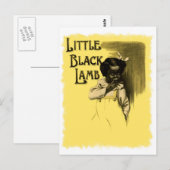 Kleines schwarzes Lamm Vintage Schwarz Black Ameri Postkarte (Vorne/Hinten)