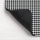 Kleines schwarzes Punkte-Muster Mousepad (Ecke)
