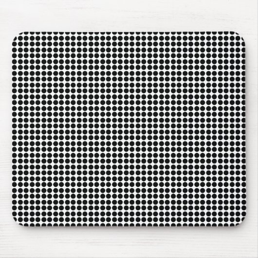 Kleines schwarzes Punkte-Muster Mousepad (Vorne)