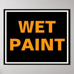 Kleines schwarzes und orange Farben-Plakat Poster