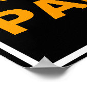 Kleines schwarzes und orangefarbenes lackiertes Po Poster (Ecke)