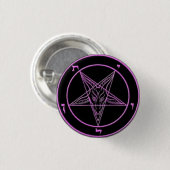 Kleines schwarzes und rosa Baphomet Button (Vorne & Hinten)