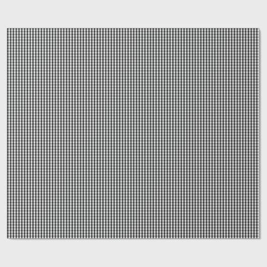 Kleines Schwarzweiss-Gingham-Packpapier Geschenkpapier (Flach)
