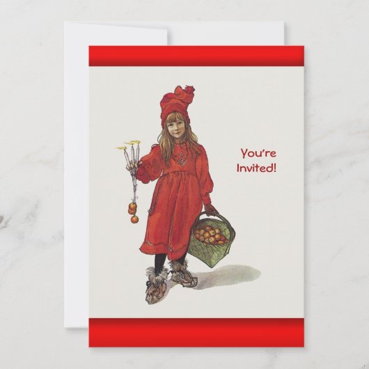 Kleines schwedisches Mädchen Carl Larssons: Brita Einladung (Vorderseite)